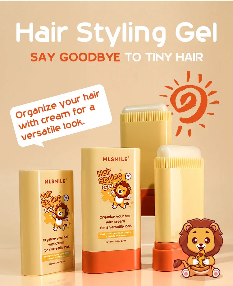 20g cera para el cabello palo peine dientes crema para peinar el cabello Anti-Frizz para hombres mujeres niños borde rizado producto para peinar el cabello