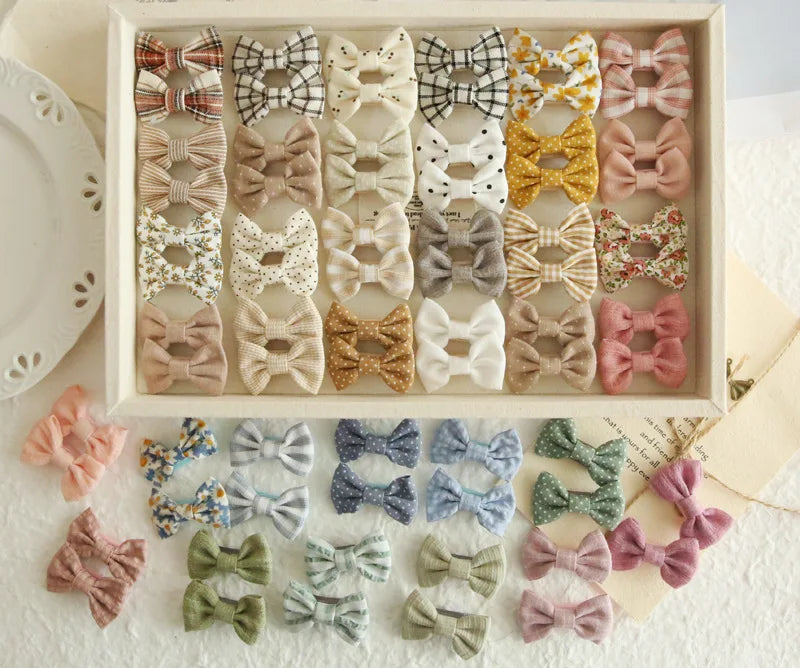 Pinzas para el pelo para niños, tocados hechos a mano, accesorios para el cabello de bebé, lazos de Clip de tela de cobertura completa para niñas