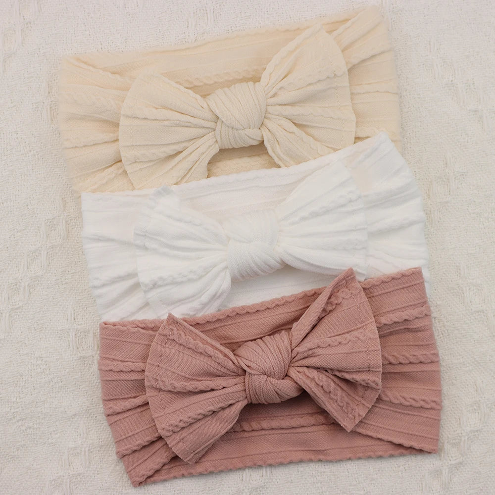 3 unids/set diademas para niña, lote de lazos, diadema para bebé, regalo para recién nacido, bandas elásticas para el cabello, turbante para niños, accesorios para el cabello infantil