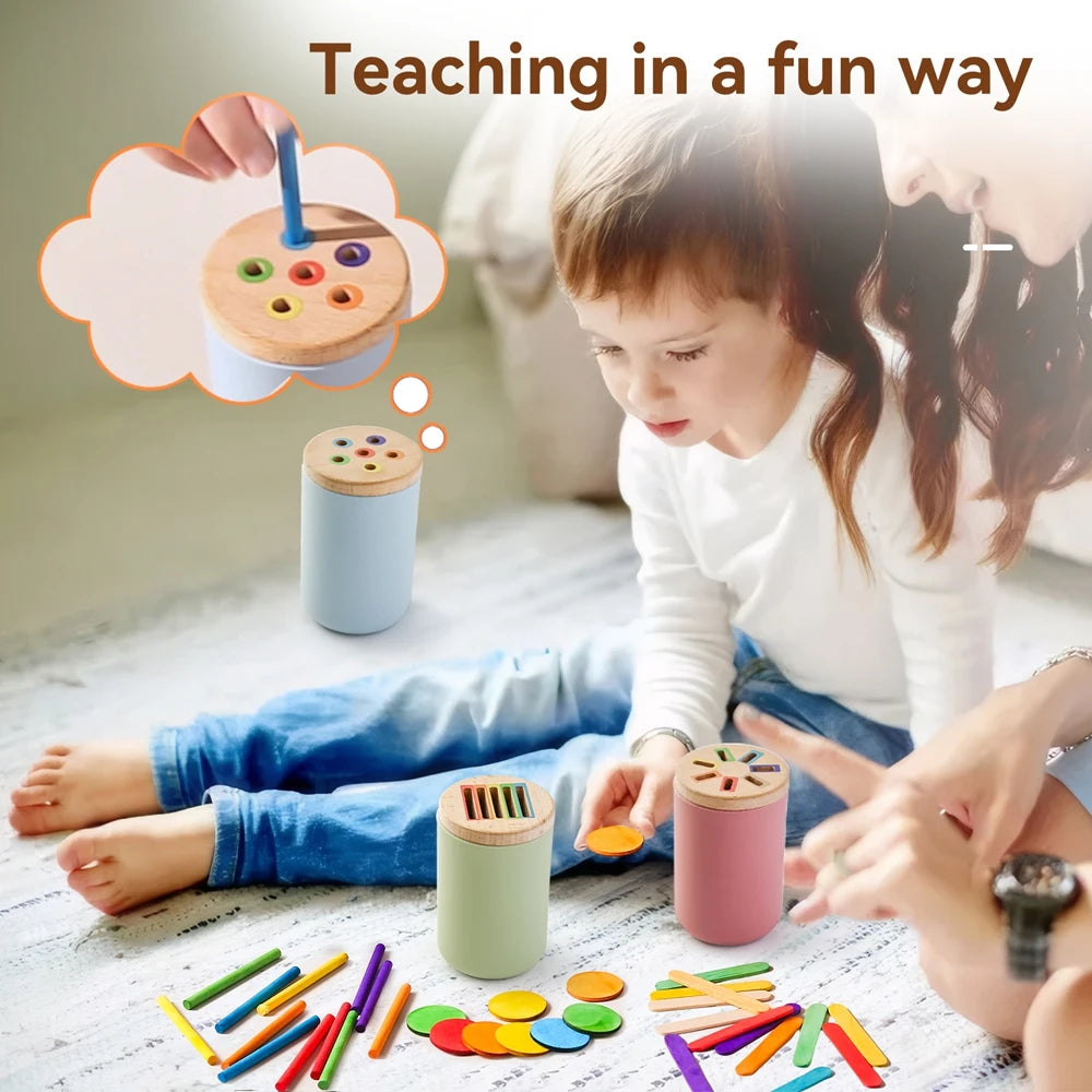 Juguetes Montessori para bebés, juguetes educativos de silicona, juguetes cognitivos, cubo a juego de colores, juguetes para niños pequeños, juego con sensores, juegos para bebés de 2 años
