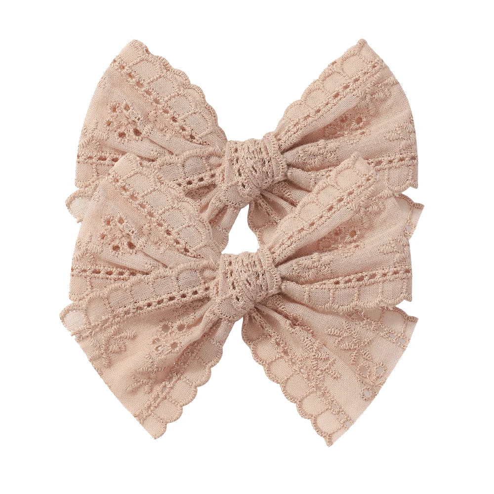 2 unids/set de pinzas para el cabello de bebé para niñas, lazos para el cabello de encaje de algodón, pasador para niños, horquillas completamente envueltas, horquillas para niños pequeños, accesorios para el cabello