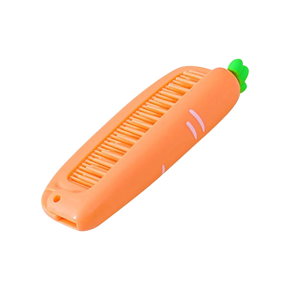 Peine de dientes suaves portátil para niños, cepillos de pelo, peine plegable de dibujos animados bonitos para niños, niños, niñas, cepillos y peine para el cuidado del cabello de bebés