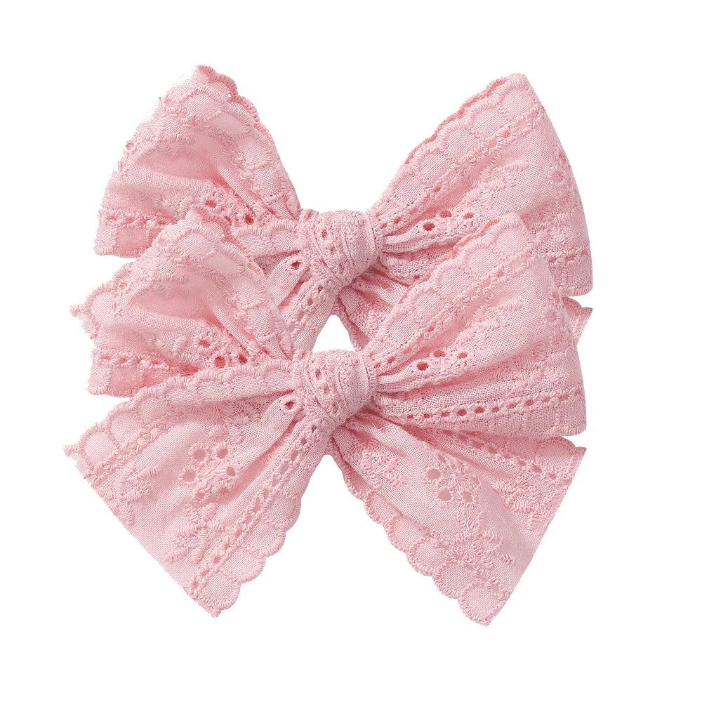 2 unids/set de pinzas para el cabello de bebé para niñas, lazos para el cabello de encaje de algodón, pasador para niños, horquillas completamente envueltas, horquillas para niños pequeños, accesorios para el cabello