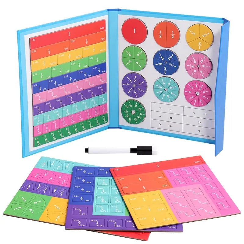 Rompecabezas de madera magnético Tangram, libro de rompecabezas, juguetes educativos para niños, bebé, chico, portátil, aprendizaje de inteligencia Montessori