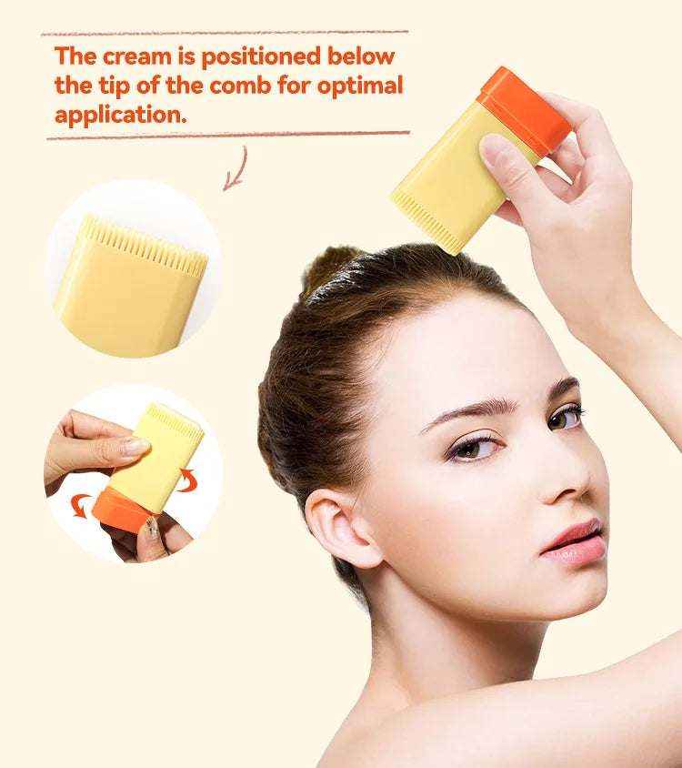 20g cera para el cabello palo peine dientes crema para peinar el cabello Anti-Frizz para hombres mujeres niños borde rizado producto para peinar el cabello