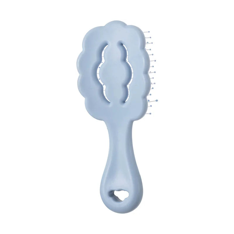 Mini cepillo de pelo portátil para niña, Color caramelo, masaje de dibujos animados, peine de pelo liso, forma de nube, peine de canalé, peine de peinado, 1 pieza