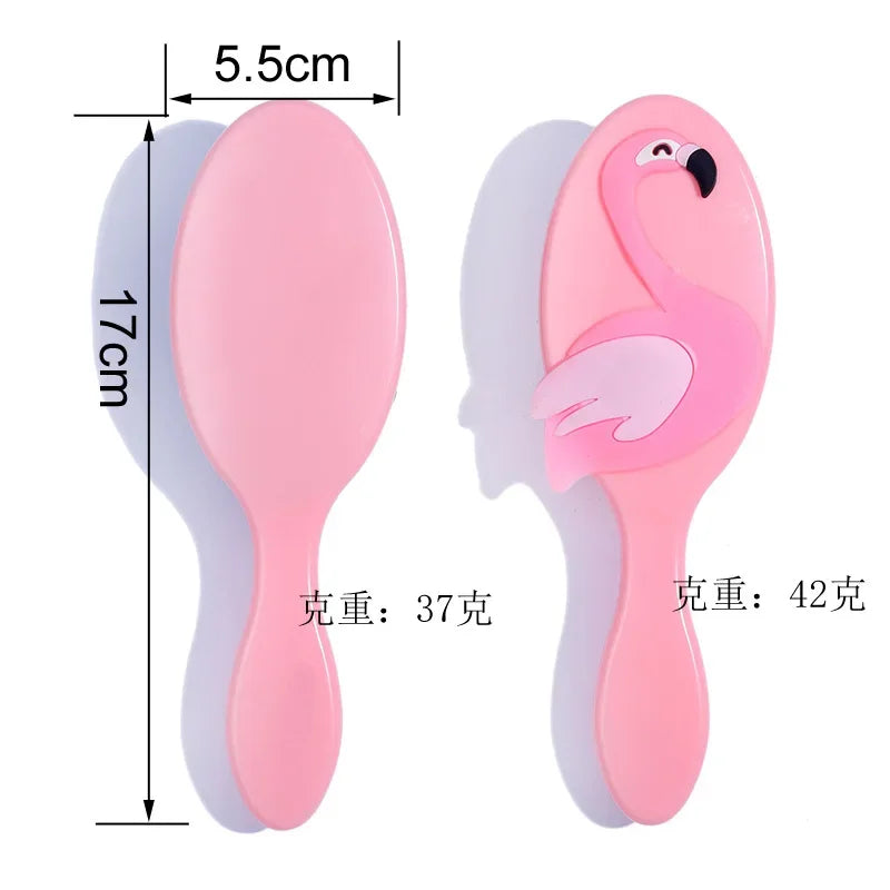 Peine de Color caramelo para niña y mujer, cepillo de masaje del cuero cabelludo, cepillo de desenredar rizado húmedo, cepillo de pelo rosa para bebé
