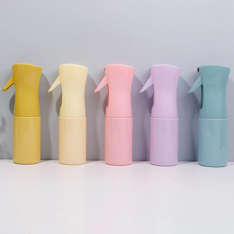 Botella pulverizadora de 200/300ml, lata de agua para plantas de jardín, pulverizador de niebla continuo recargable, herramienta de salón de peluquería de plástico, colores dulces