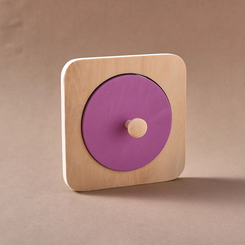 Rompecabezas de espejo Montessori para bebé, tablero ocupado, juguetes de madera, juguete sensorial educativo para edades tempranas, material didáctico preescolar