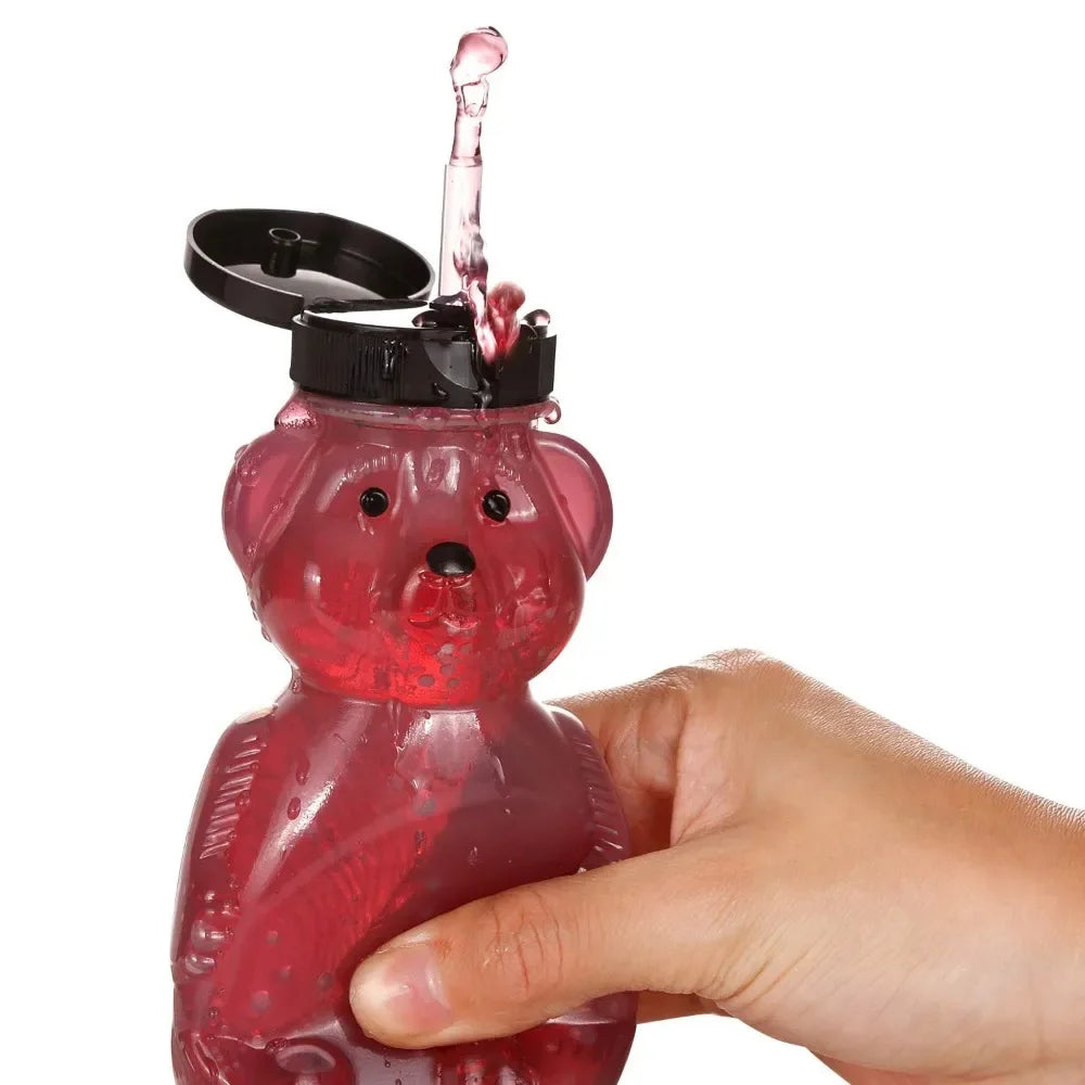 Tazas de paja Honey Bear para bebés con pajitas flexibles Botellas para sorber de 8 OZ de calidad alimentaria y sin BPA
