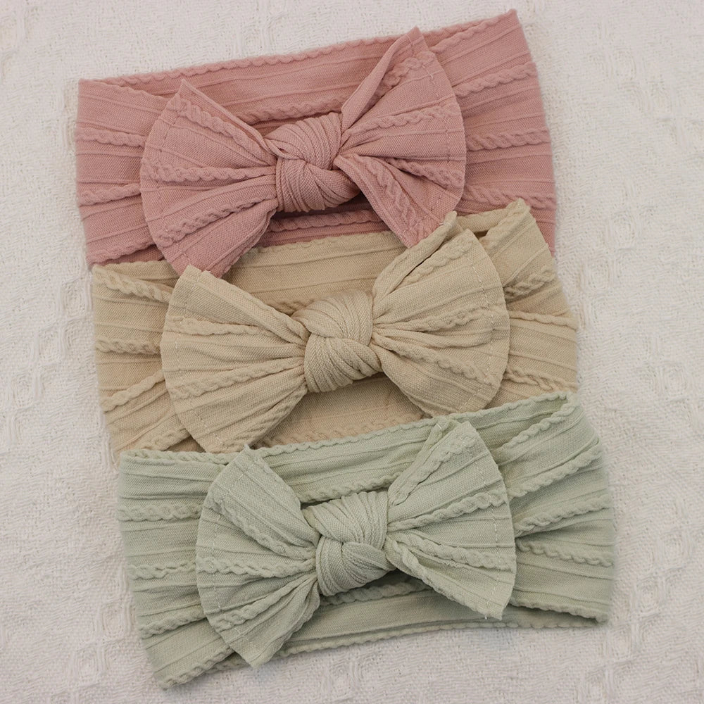 3 unids/set diademas para niña, lote de lazos, diadema para bebé, regalo para recién nacido, bandas elásticas para el cabello, turbante para niños, accesorios para el cabello infantil
