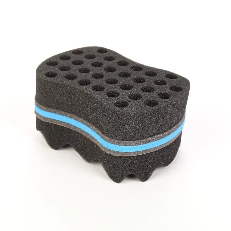 Cepillo de esponja para peinado de cabello rizado, cepillos de esponja de doble cara, trenza lateral con múltiples agujeros, cepillo de pelo ondulado