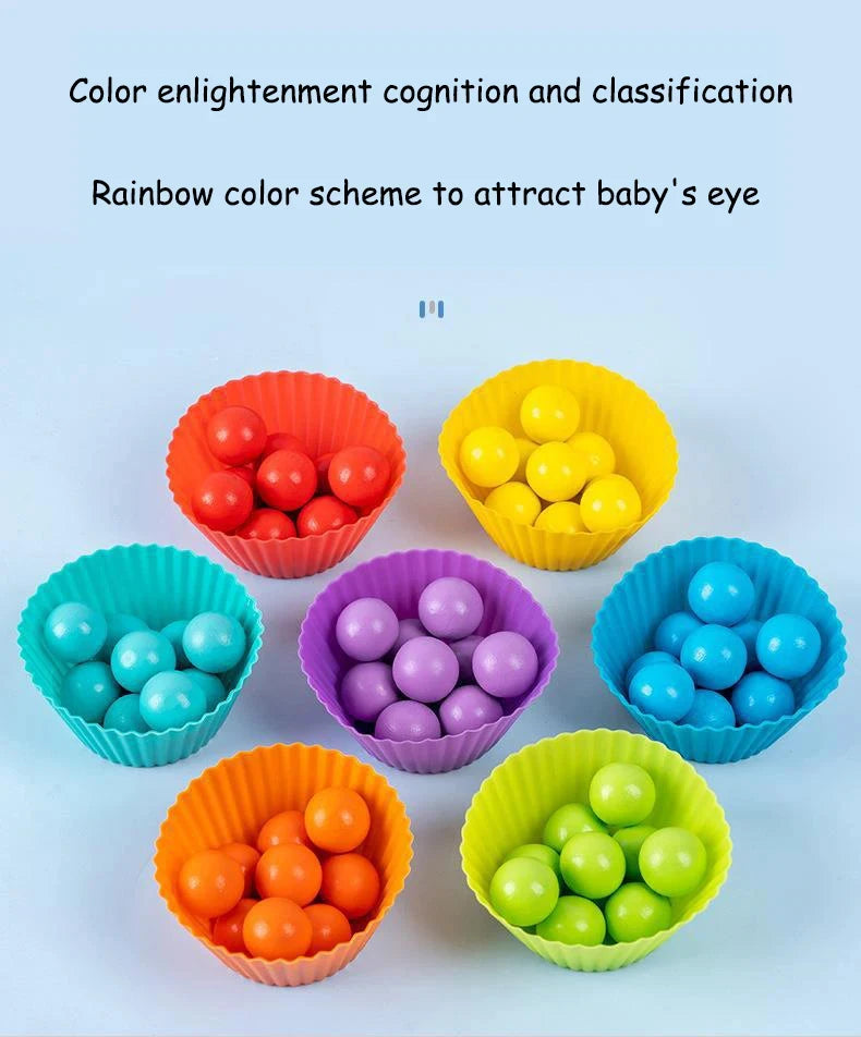 Accesorios de matemáticas Montessori para bebé, rompecabezas de emparejamiento cognitivo Digital, perla ingeniosa, juguetes de acción fina para niños