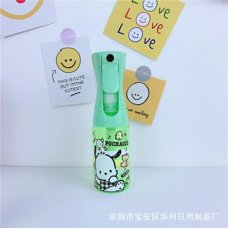 Botella pulverizadora de dibujos animados de Hello Kitty Sanrio, 200ml, bonita melodía Kuromi, gran capacidad, alta presión, pulverizador de hidratación continua, Juguetes