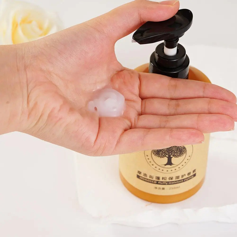 Crema para peinar el cabello rizado de larga duración, crema rizadora de volumen de elasticidad hidratante, crema para peinar aceite para el cabello marroquí
