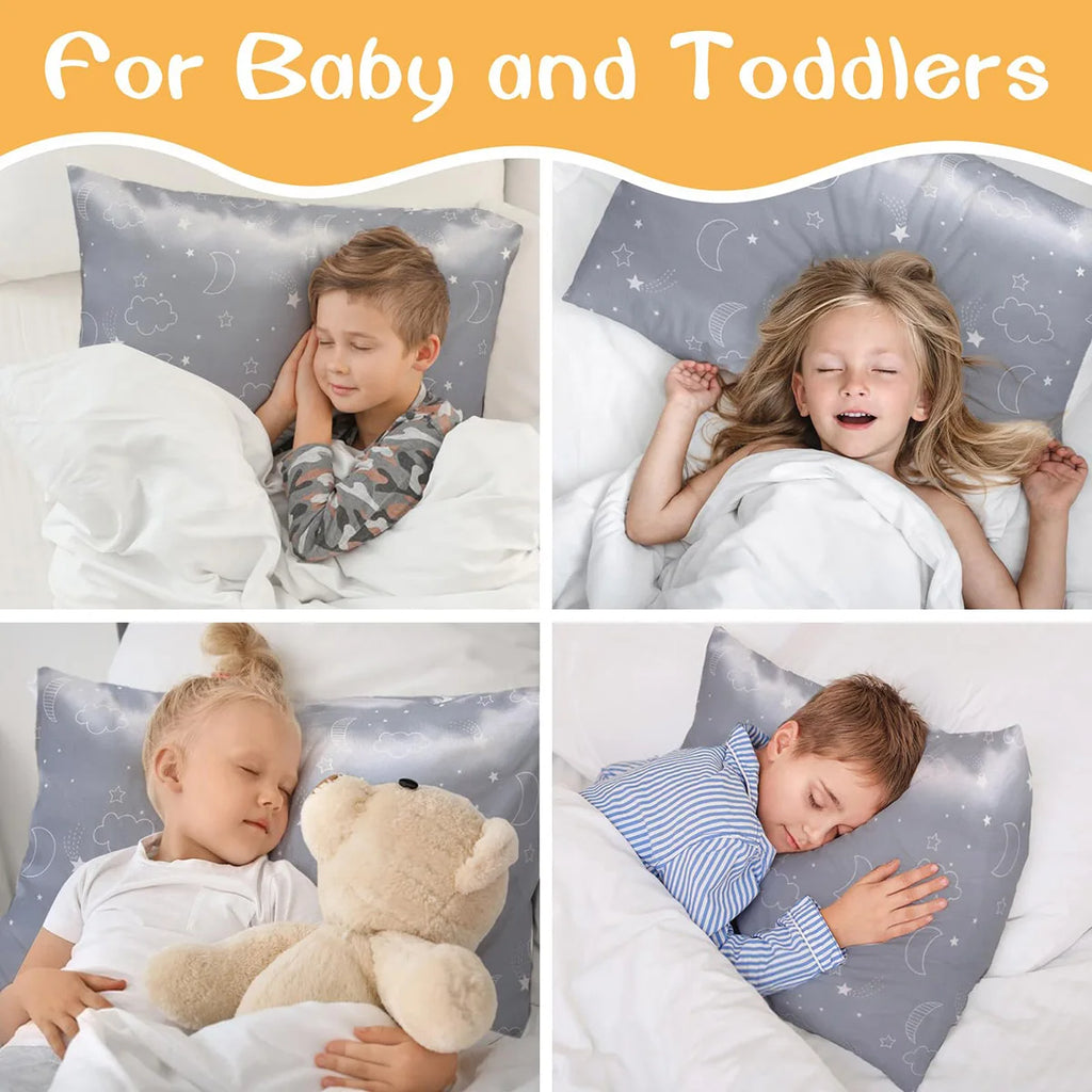 1 paquete de fundas de almohada de satén de seda para niños, funda de almohada suave para cama de niños y niñas, fundas de almohada lavables a máquina, suministros para el hogar
