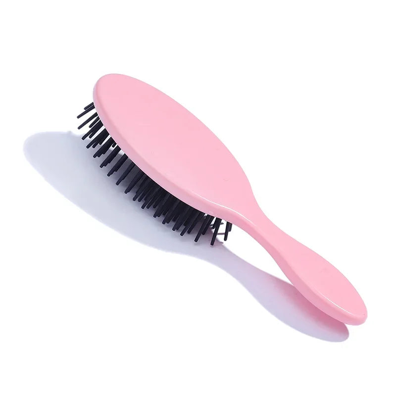 Peine de Color caramelo para niña y mujer, cepillo de masaje del cuero cabelludo, cepillo de desenredar rizado húmedo, cepillo de pelo rosa para bebé