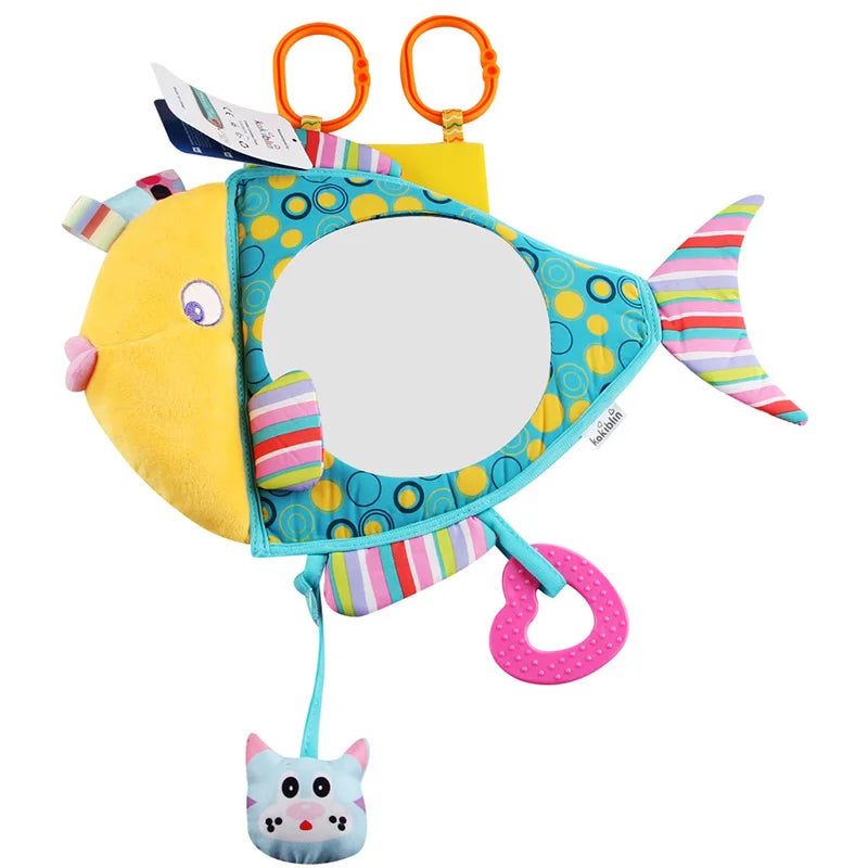 Espejo de suelo para bebé, tiempo de barriga, 6, 12 meses, juguetes sensoriales para recién nacidos de alto contraste, juego de desarrollo Visual para gatear, espejo de juguete para actividades