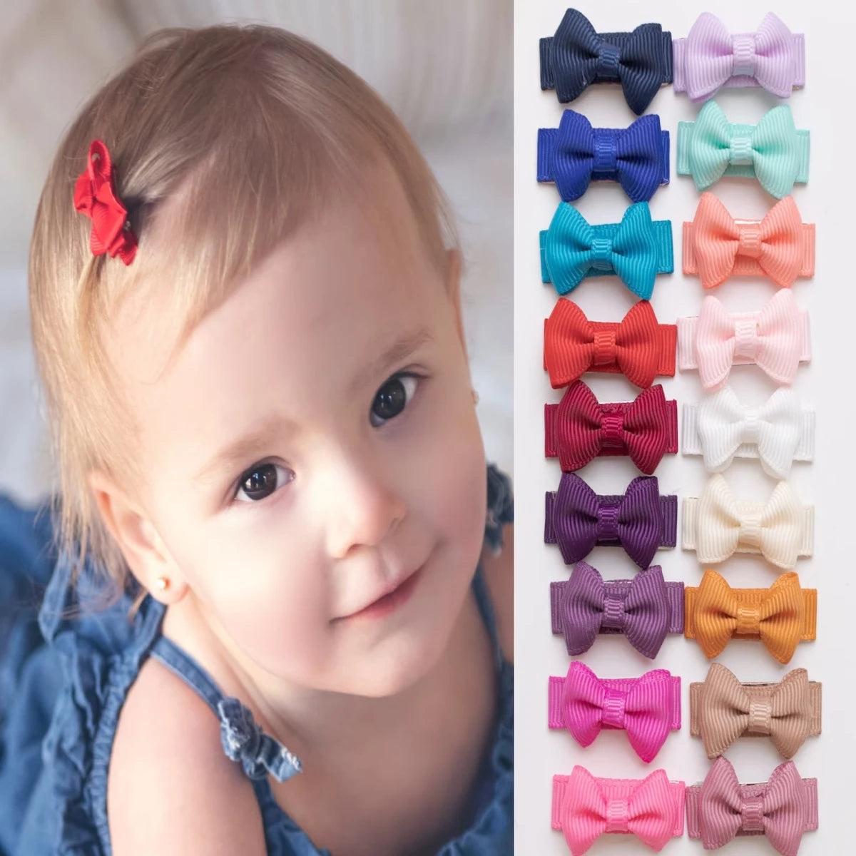 20 unids/set de pinzas para el pelo de bebé, no daña el tocado del pelo, horquilla Lanugo para bebé, pinza para el pelo de princesa trompeta